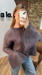 YARN OVERSIZOWY SWETER PREMIUM CLOUD SZARY/FANGO - 2