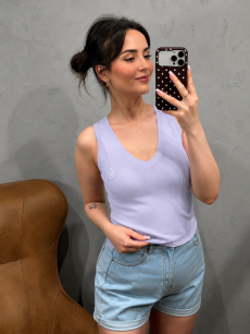 ROYAL CLUB TOP V-NECK Z LOGIEM LILA