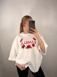 LA MILLA BLUZKA T-SHIRT LOGO RÓŻE BIAŁY - 4