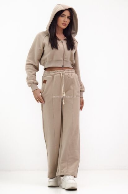 NATURAL SIDE KOMPLET DRESOWY SPODNIE + BLUZA BEŻ