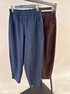 BY O LA LA! SPODNIE BALLOON A'LA JEANS BORDO (BLACK CHERRY)