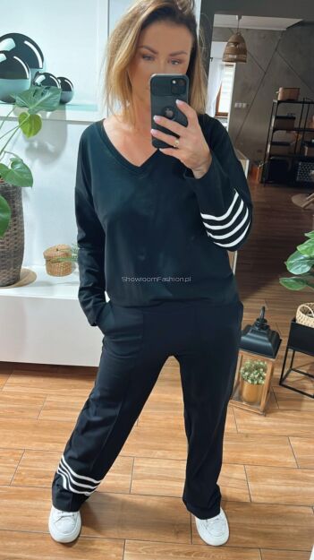 BY O LA LA...! DRES KOMPLET PASKI CZARNY