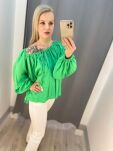 BY O LA LA...! BLUZKA BOHO Z CHWOSTAMI ZIELONA - 4