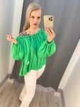 BY O LA LA...! BLUZKA BOHO Z CHWOSTAMI ZIELONA - 6