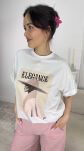 BY O LA LA! BLUZKA T-SHIRT ELEGANCE BIEL/RÓŻ - 3