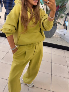 EMO KOMPLET DRESOWY BLUZA + SPODNIE KANARKOWY