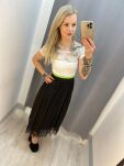 BY O LA LA! SPÓDNICA MAXI Z HALKĄ CZARNA - 2