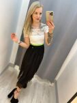 BY O LA LA! SPÓDNICA MAXI Z HALKĄ CZARNA - 4