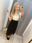 BY O LA LA! SPÓDNICA MAXI Z HALKĄ CZARNA - 5