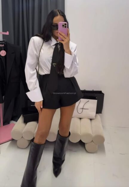 LA MILLA KOSZULA Z KRAWATEM BIAŁA