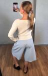 LADY DRAMA SPODENKI CULOTTE BŁĘKIT - 3