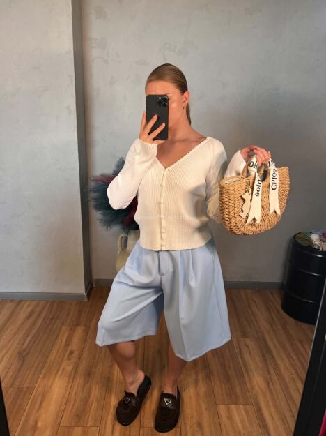 LADY DRAMA SPODENKI CULOTTE BŁĘKIT