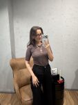 LADY DRAMA T-SHIRT CLASSIC Z LOGIEM CZEKOLADA - 7