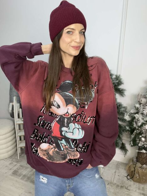 BLUZA MICKEY BORDO