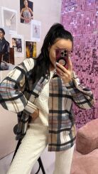 LA MILLA KOSZULA FLANELA W KRATĘ BEŻ/CZERŃ/SZAROŚĆ/BORDO/BIEL