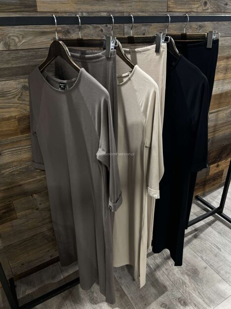 BY O LA LA...! KOMPLET SUKIENKO-TUNIKA + SPODNIE CZERŃ