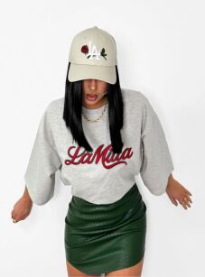 LA MILLA BLUZKA T-SHIRT LAMILLA GIRL SZARA/CZERWIEŃ/ZIELEŃ