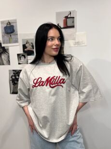 LA MILLA BLUZKA T-SHIRT LAMILLA GIRL SZARA/CZERWIEŃ/ZIELEŃ