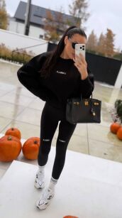 LA MILLA DRESOWA BLUZA Z BIAŁYM LOGO CZARNA