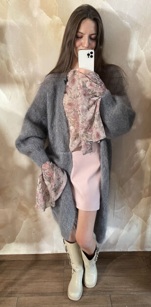 SWETER KARDIGAN BABY MOHER GRACE SZARY