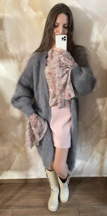 SWETER KARDIGAN BABY MOHER GRACE SZARY