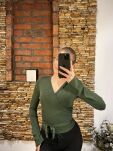 ROYAL CLUB SWETER KARDIGAN KOPERTOWY ZIELONY (MILITARNY) - 3