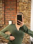 ROYAL CLUB SWETER KARDIGAN KOPERTOWY ZIELONY (MILITARNY) - 4