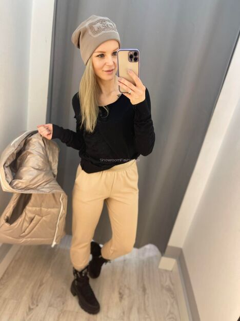 BY O LA LA ! SPODNIE DRESOWE SERDUSZKA BEŻ