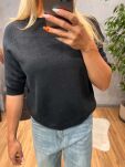 SWETER Z KRÓTKIMI RĘKAWAMI STELLA CZARNY - 2