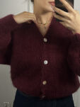 SWETER KRÓTKI KARDIGAN BABY MOHER AURORA BORDO - 4