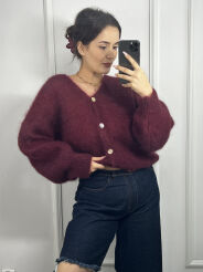 SWETER KRÓTKI KARDIGAN BABY MOHER AURORA BORDO