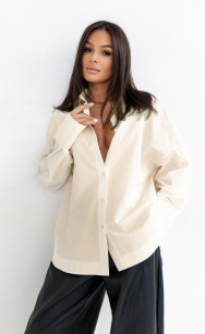 SEMPRE KOSZULA Z ROZCIĘCIEM Z TYŁU VIVIEN BEŻ/WANILIA