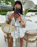 LA MILLA KOMPLET KOSZULA KIMONO + SZORTY DIOR SZARY - 5