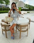 LA MILLA KOMPLET KOSZULA KIMONO + SZORTY DIOR SZARY - 6