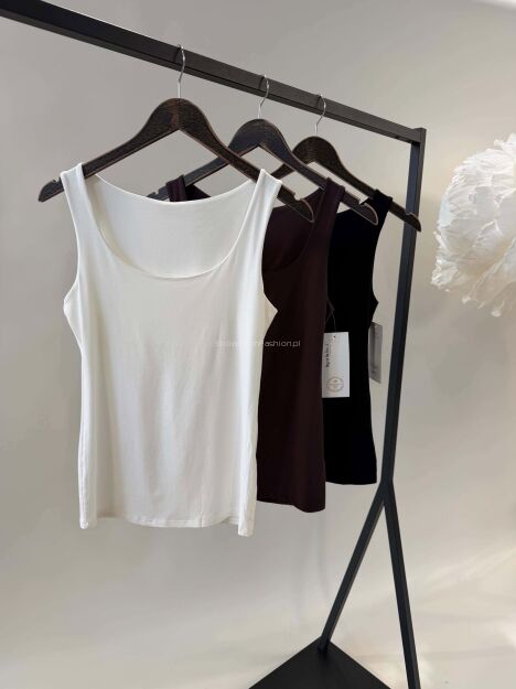 BY O LA LA...! GŁADKI TOP NA RAMIĄCZKACH INES PERŁA