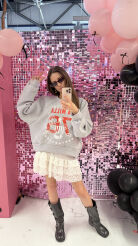 LA MILLA BLUZA OVERSIZE ORZEŁ SZARA