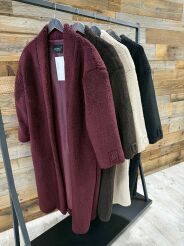 BY O LA LA! PŁASZCZ BARANEK ADELE CZARNY