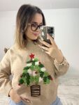 SWETER CHOINKA BEŻOWY - 2