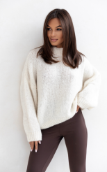 SEMPRE OVERSIZOWY SWETER ALPAKA KALI ŚMIETANA