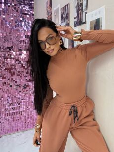 LA MILLA BODY Z GOLFEM HAFTOWANE LOGO CAMEL