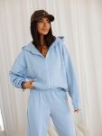 BY O LA LA...! KOMPLET DRES MARSZCZONY BŁĘKIT (STONE BLUE) - 3