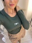 BY O LA LA...! BLUZKA BASIC PRĄŻEK I<3U KHAKI - 6
