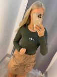 BY O LA LA...! BLUZKA BASIC PRĄŻEK I<3U KHAKI - 2