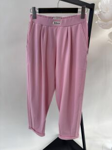 BY O LA LA! SPODNIE LOGO NA GUMIE SUGAR PINK