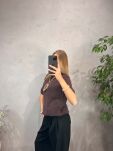 SWETER DAMSKI OVERSIZE Z BABY ALPAKĄ CZEKOLADA - 4