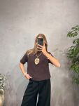 SWETER DAMSKI OVERSIZE Z BABY ALPAKĄ CZEKOLADA - 3