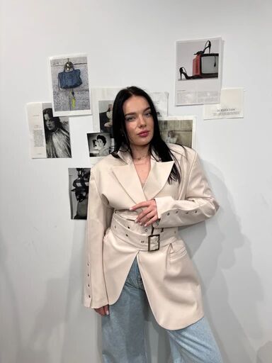 LA MILLA MARYNARKA Z KLAMRAMI ELISABETH JASNY BEŻ