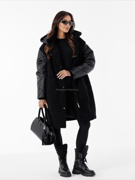 BY O LA LA! KURTKA BARANEK CZARNA