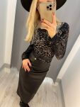 BY O LA LA...! KORONKOWE BODY CZARNE/NUDE - 4