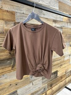 BY O LA LA! BLUZKA T-SHIRT ROSE MOKKA